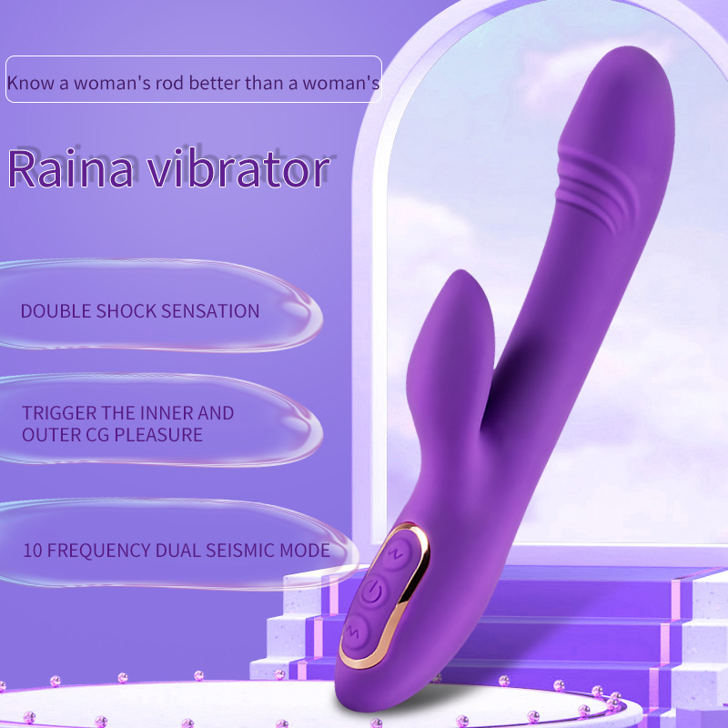 G Spot Rabbit vibrador massageador de clitóris feminino roxo