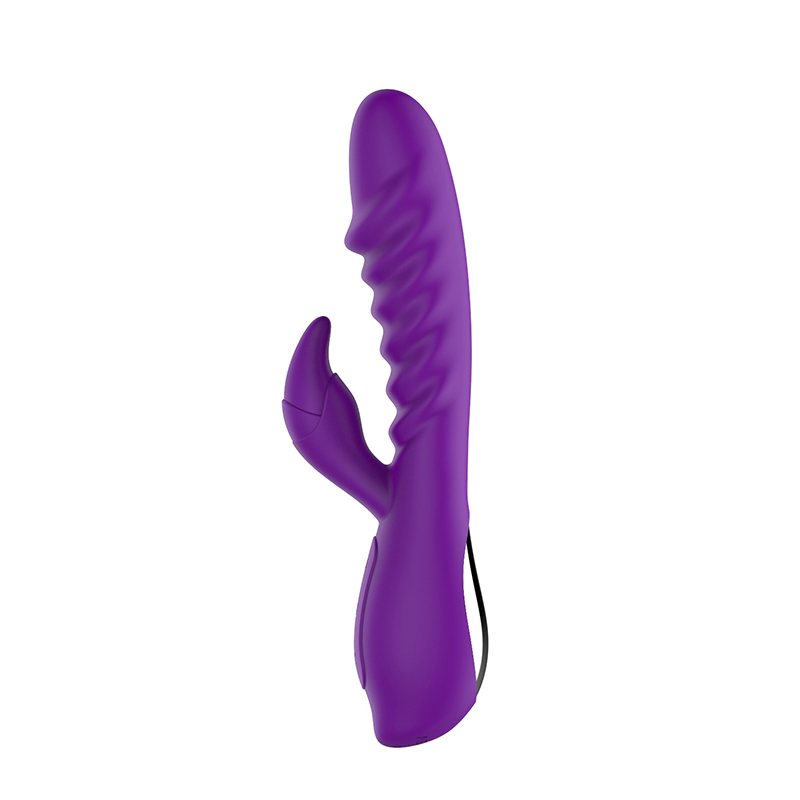 Vibrador massageador de clitóris de aquecimento inteligente de silicone seguro para coelhos para mulheres