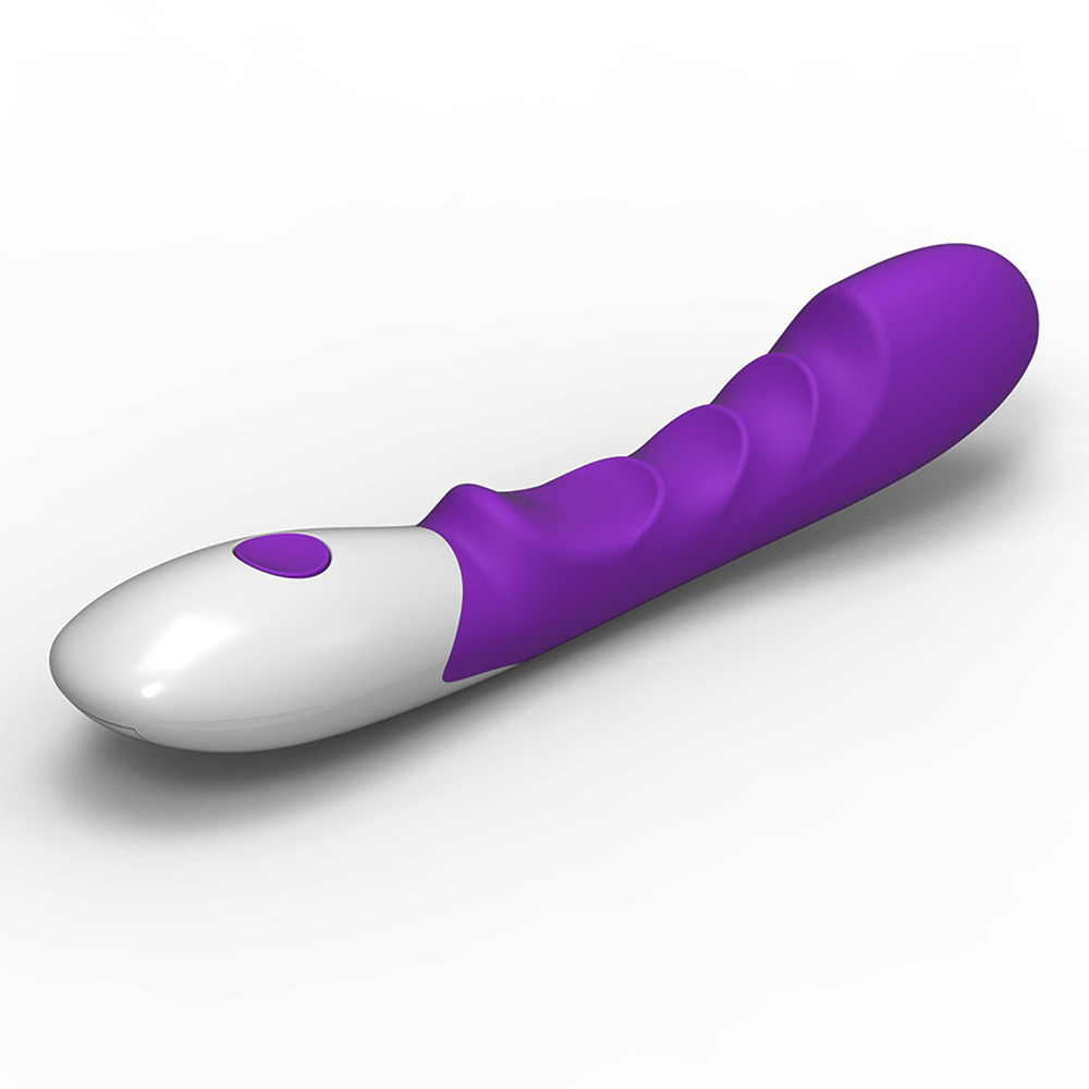 Massageador de bastão vibratório de clitóris de silicone ondulado para mulheres